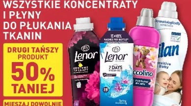 Wszystkie koncentraty i płyny do płukania tkanin