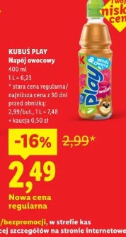 Kubuś Play Napój owocowy