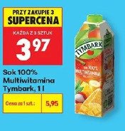Sok 100% Multiwitamina Tymbark, 1 l