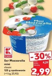 K Classic Ser Mozzarella mini classic