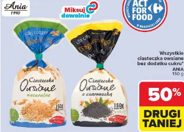 Wszystkie ciasteczka owsiane bez dodatku cukru ANIA