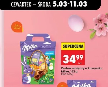 Zestaw słodyczy w koszyczku Milka