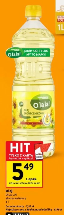 Olej O La La! słonecznikowy