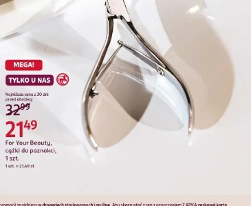 For Your Beauty, cążki do paznokci, 1 szt.