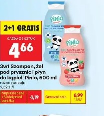 3w1 Szampon, żel pod prysznic i płyn do kąpieli Pinio, 500 ml
