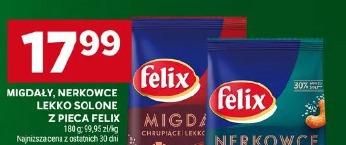 Migdały, nerkowce lekko solone z pieca Felix