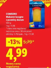 Combino Makaron lasagne z pszenicy durum