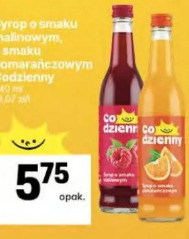 Syrop o smaku malinowym, o smaku pomarańczowym Codzienny