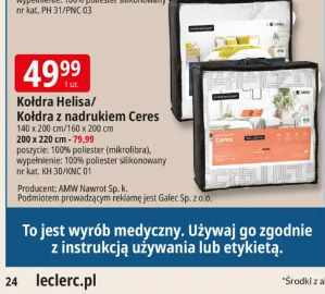 Kołdra Helisa/Kołdra z nadrukiem Ceres