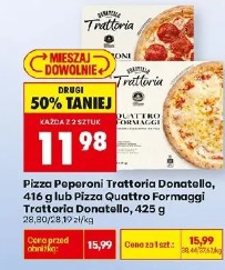 Pizza Peperoni Trattoria Donatello, Pizza Quattro Formaggi Trattoria Donatello