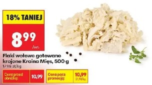 Flaki wołowe gotowane krojone Kraina Mięs