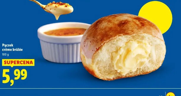 Pączek crème brûlée