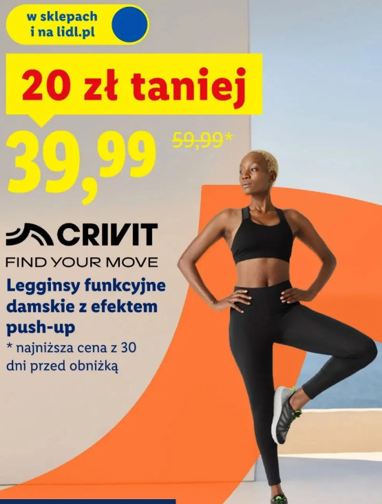 Crivit Find Your Move legginsy funkcyjne damskie z efektem push-up