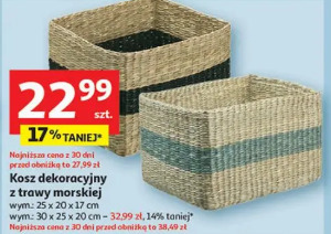 Actuel kosz dekoracyjny z trawy morskiej