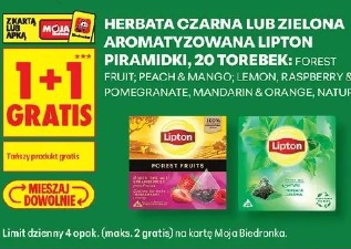 Herbata czarna lub zielona aromatyzowana Lipton Piramidki