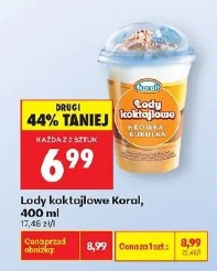 Lody koktajlowe Koral krówka krucha