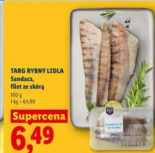 Targ Rybny Lidla Sandacz, filet ze skórą