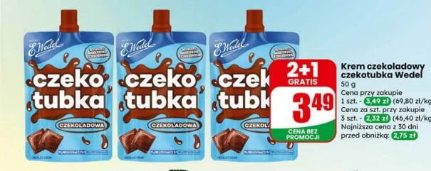Krem czekoladowy czekotubka Wedel