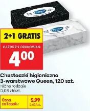 Chusteczki higieniczne 3-warstwowe Queen