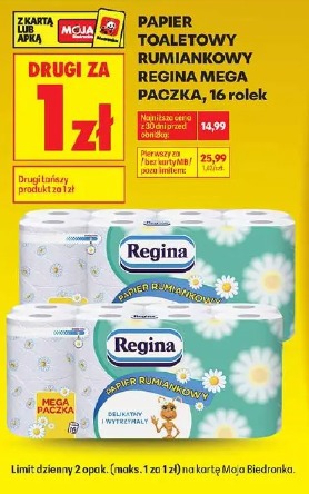 Papier toaletowy rumiankowy Regina mega paczka