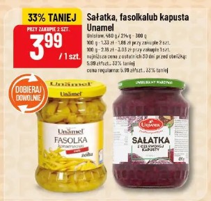 Sałatka, fasolka lub kapusta Unamel