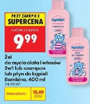 Żel do mycia ciała i włosów 2w1 lub szampon lub płyn do kąpieli Bambino