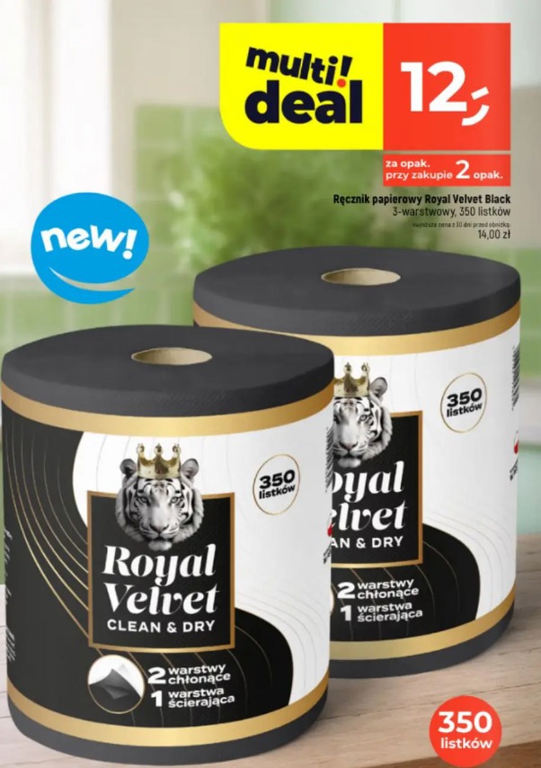 Ręcznik papierowy Royal Velvet Black