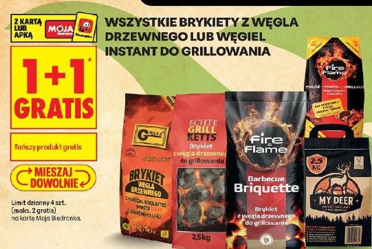 Wszystkie brykiety z węgla drzewnego lub węgiel instant do grillowania