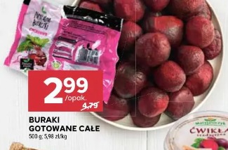 Buraki gotowane całe