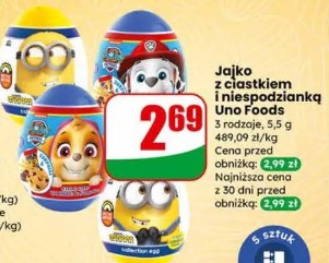 Jajko z ciastkiem i niespodzianką Uno Foods