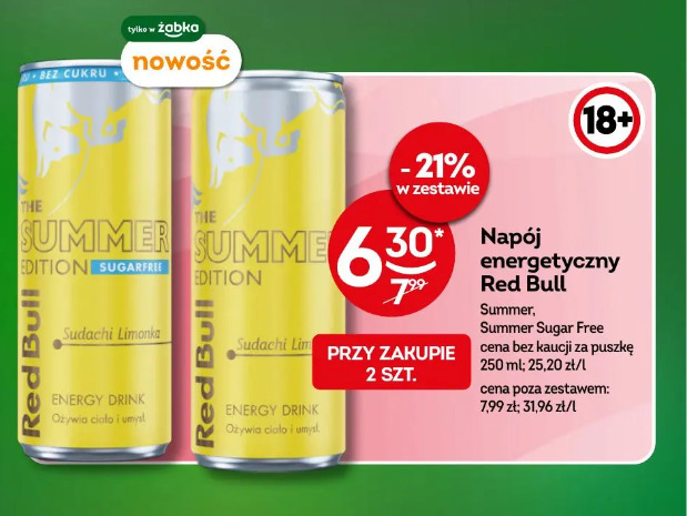 Napój energetyczny Red Bull Summer Edition Sudachi Limonka