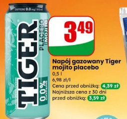 Napój gazowany Tiger mojito placebo