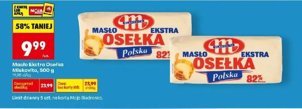 Masło Ekstra Osełka Mlekovita