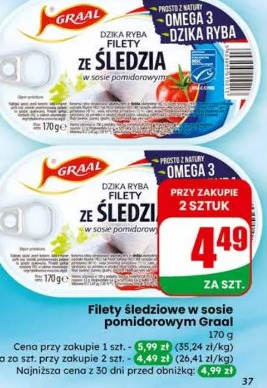 Filety śledziowe w sosie pomidorowym Graal