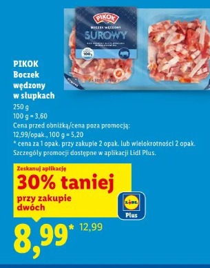 Pikok Boczek wędzony w słupkach