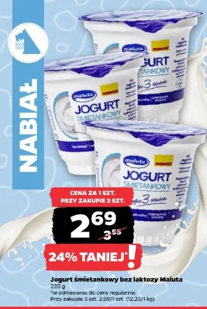 Jogurt śmietankowy bez laktozy Maluta