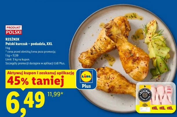 Rzeźnik Polski kurczak – podudzia, XXL