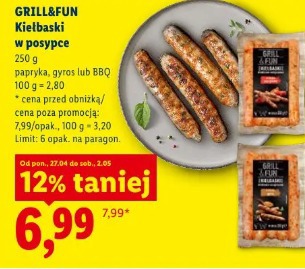 Grill&Fun Kiełbaski w posypce