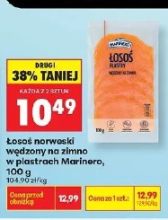 Łosoś norweski wędzony na zimno w plastrach Marinero