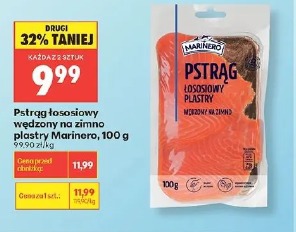 Pstrąg łososiowy wędzony na zimno plastry Marinero