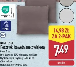 NOVITESSE Poszewki bawełniane z wiskozą