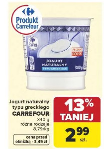 Jogurt naturalny typu greckiego Carrefour