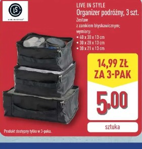 Live In Style Organizer podróżny, 3 szt.