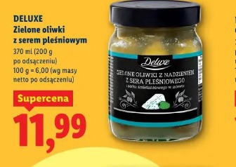 Deluxe Zielone oliwki z serem pleśniowym