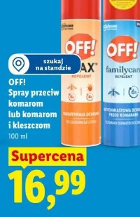 OFF! Spray przeciw komarom lub komarom i kleszczom