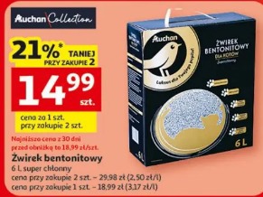 Żwirek bentonitowy Auchan Collection