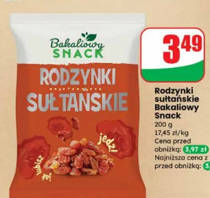 Rodzynki sułtańskie Bakaliowy Snack