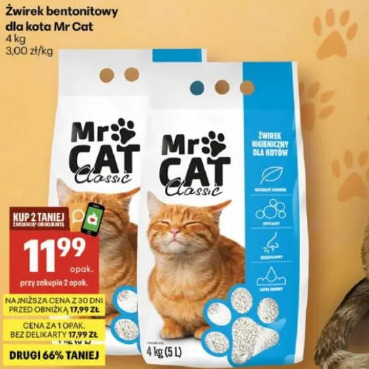 Mr Cat Classic żwirek bentonitowy dla kota