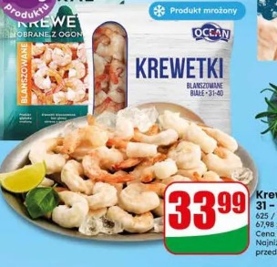 Krewetki blanszowane 31 - 40 szt.