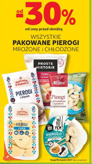 Wszystkie pakowane pierogi mrożone i chłodzone